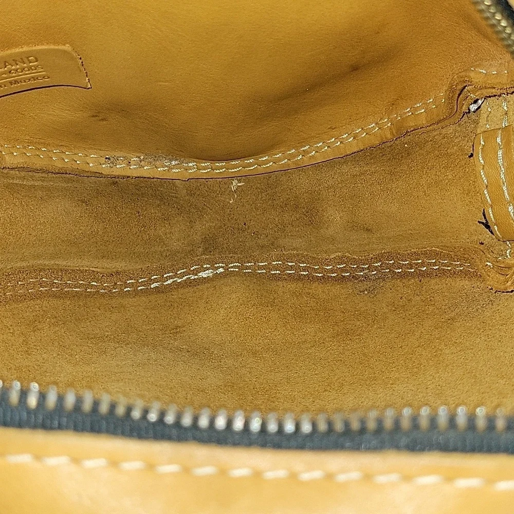 Portland Leather  Round Tan  Crossbody Bag